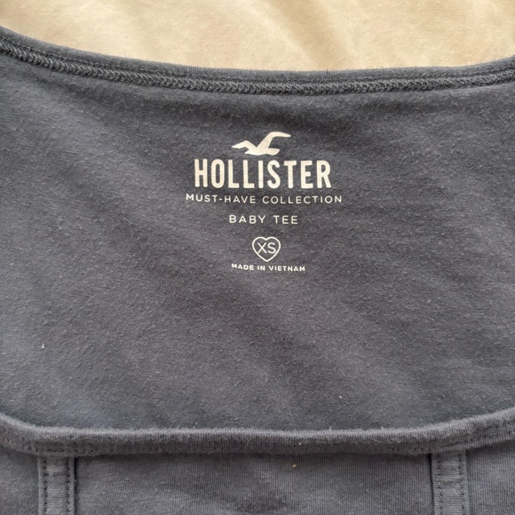 Hollister Gray-Blue Corset Tee - Picture 3 of 4